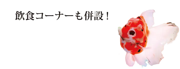 飲食コーナーも併設!